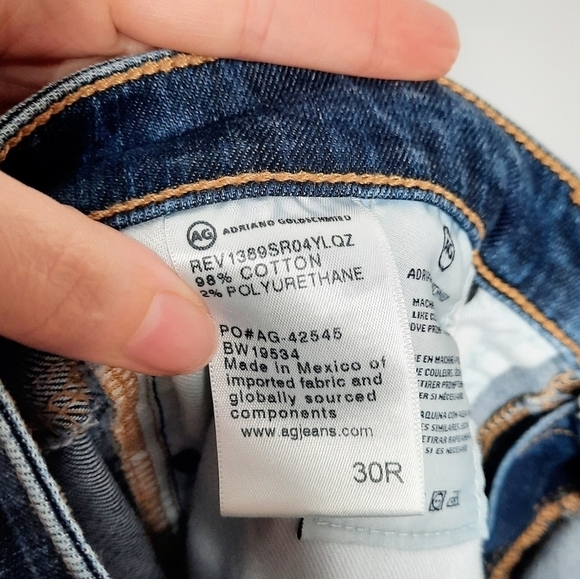 AG Adriano Goldschmied The Legging Ankle Super Skinny Distressed 30R - Picture 9 of 9